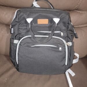Black Backpack Diaperbag